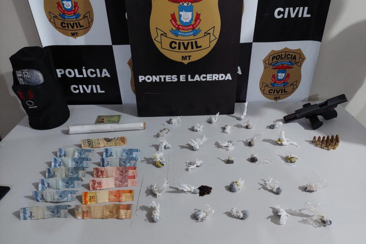Dupla é presa em flagrante por tráfico e com veículo que seria usado em roubos em Pontes e Lacerda
