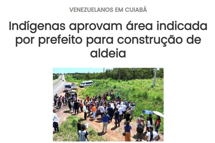Indígenas aprovam área indicada por prefeito para construção de aldeia