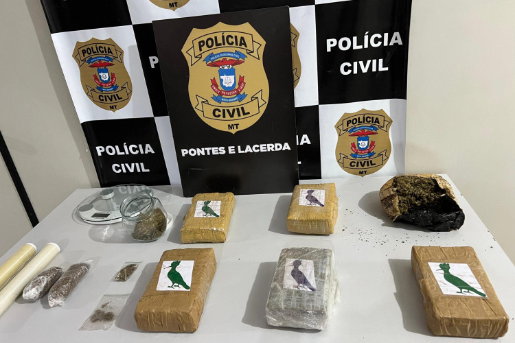 Polícia Civil prende mulher com 5 tabletes grandes de droga em Pontes e Lacerda