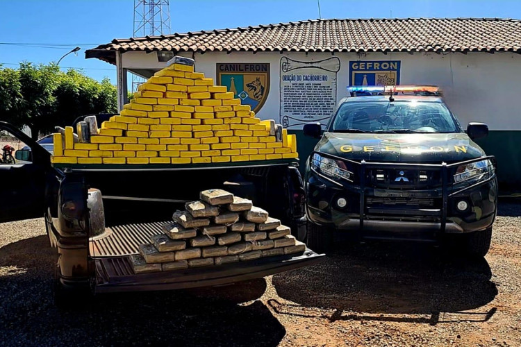 Gefron apreende 133 tabletes de entorpecentes em Cáceres; prejuízo ao crime é de R$ 2,8 milhões