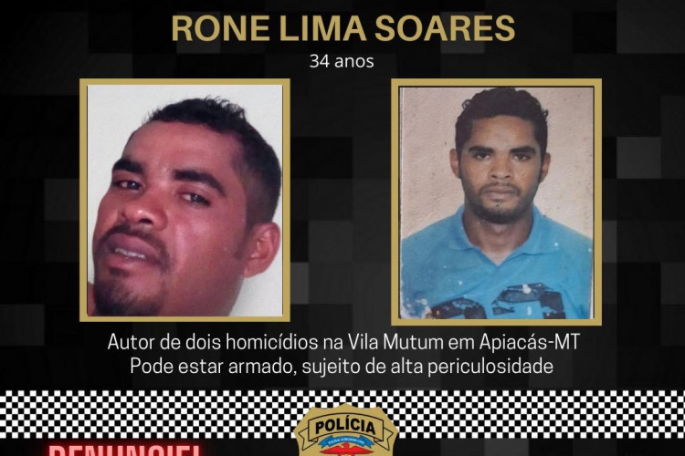 Polícia Civil procura autor de duplo homicídio em zona de garimpo de Apiacás