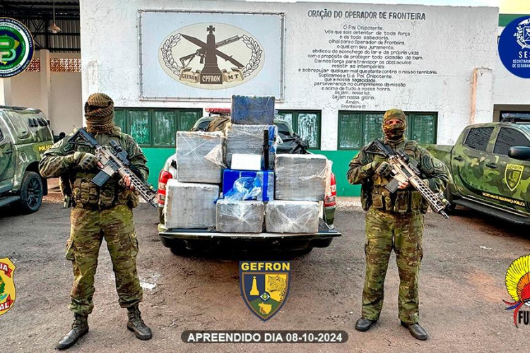 Nova Lacerda: Forças de Segurança apreende mais de 230 kg de Cocaína em operação na fronteira; droga avaliada em quase 6 milhões