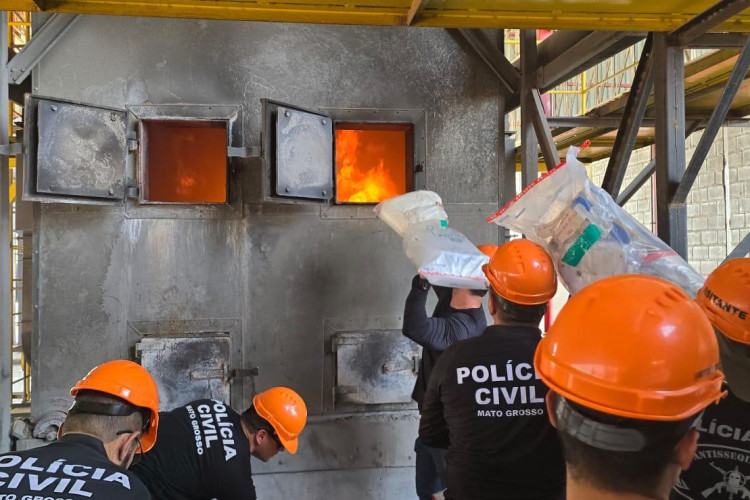 Polícia Civil incinera três toneladas de entorpecentes apreendidos pelas Forças de Segurança
