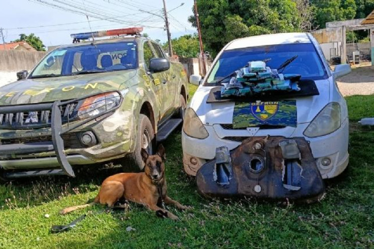 Gefron apreende carga de cocaína avaliada em R$ 396 mil na BR-070