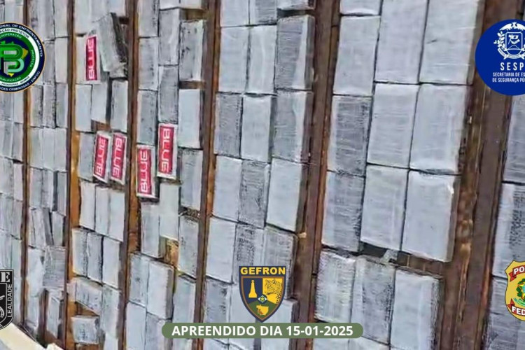 Gefron, Bope e Polícia Federal apreendem 420 quilos de cocaína em caminhão frigorífico