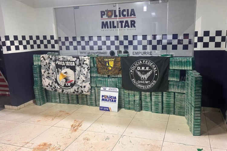 Ação integrada apreende 465 quilos de pasta base de cocaína avaliada R$ 20 milhões em Juína