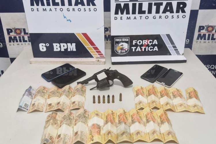 Polícia Militar prende quatro pessoas por porte ilegal de arma em Cáceres