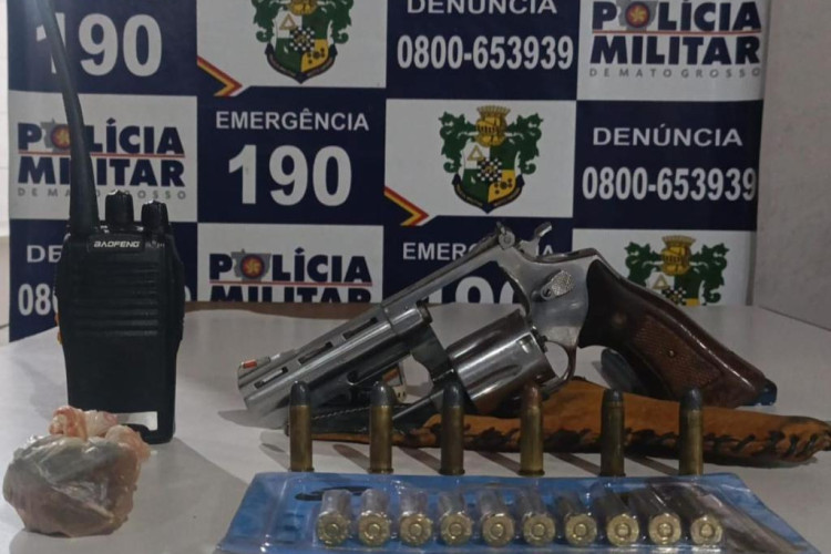 Polícia Militar prende homem revólver e munições em Vila Bela da Santíssima Trindade
