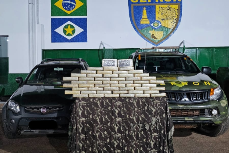 Pontes e Lacerda: Gefron apreende 50 tabletes de cocaína e causa prejuízo de R$ 900 mil às facções criminosas