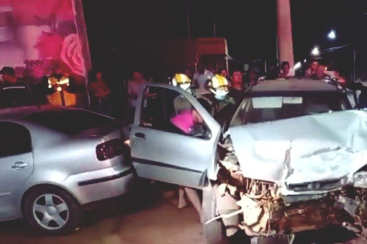 Acidente entre dois veículos deixa feridos em Pontes e Lacerda; veja o vídeo