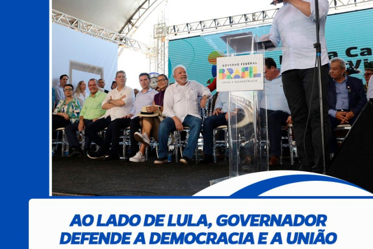 Ao lado de Lula, Governador defende a democracia e a união pelo bem do Brasil e de Mato Grosso