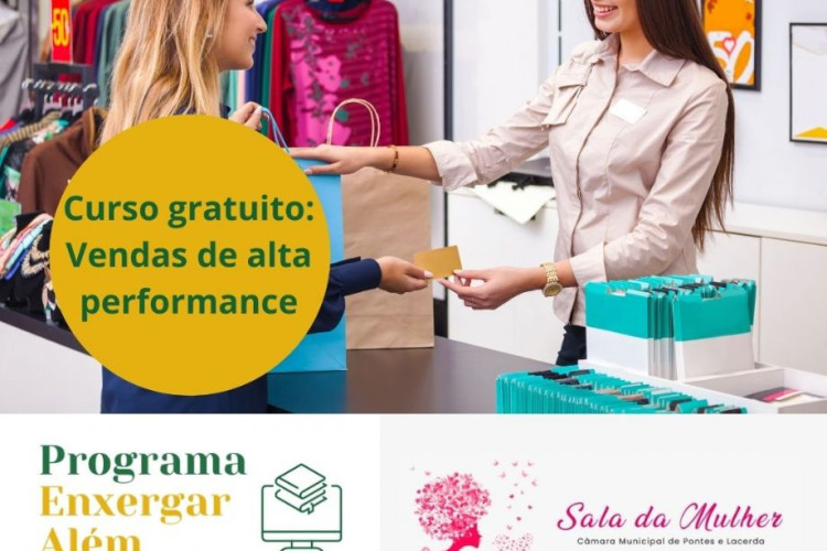 Apoena oferece curso gratuito de Vendas de Alta Performance em Pontes e Lacerda