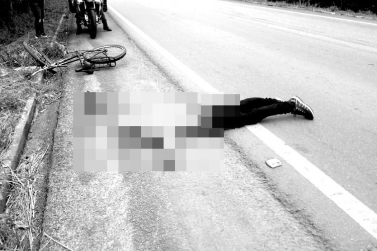 Fatalidade: Ciclista morre atropelado as margens da BR-174