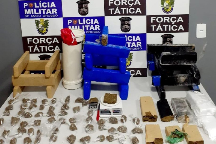 Força Tática encontra 29 tabletes e 63 porções de maconha dentro de frigobar em MT