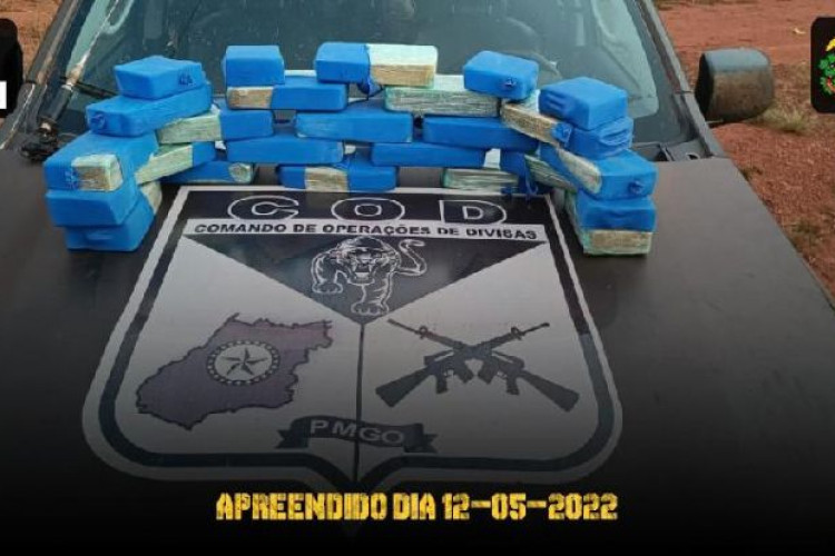 Forças de Segurança de MT e Goiás apreendem 25 quilos de cocaína na divisa entre os dois Estados; cocaína avaliada em R$ 800 mil