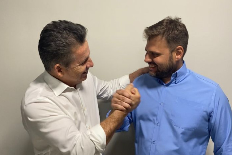 Governador Mauro Mendes declara apoio a Irajá Lacerda