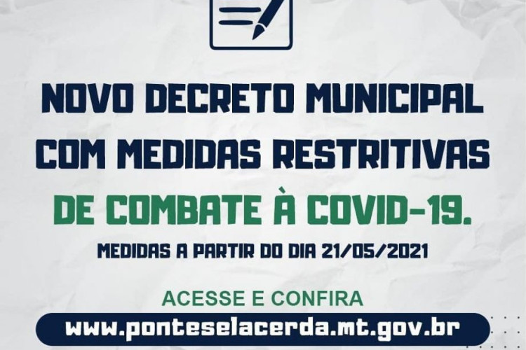 Novo decreto libera eventos e mantém restrições em Pontes e Lacerda; toque de recolher permanece a partir das 23h