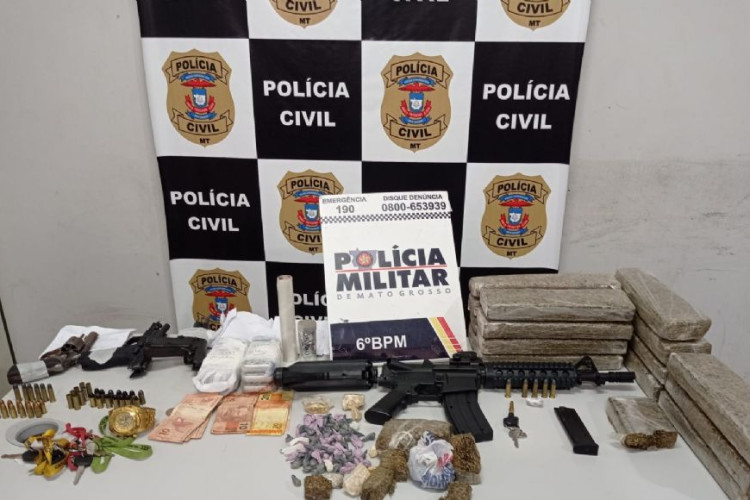 Operação integrada prende 12 em flagrante e apreende armas e drogas