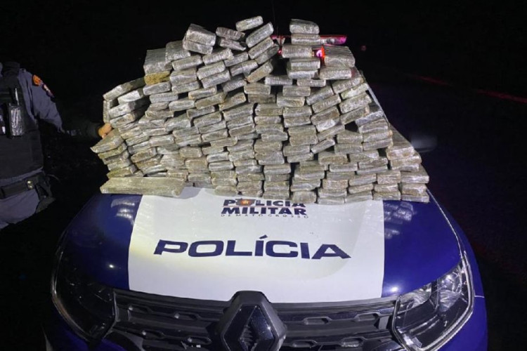PM apreende 161 tabletes de maconha em Mato Grosso
