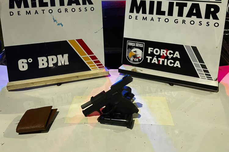 PM prende homem e apreende adolescente por porte ilegal de arma de fogo em Cáceres