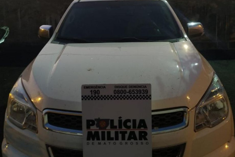 PM recupera S10 roubada de fazenda em Mato Grosso