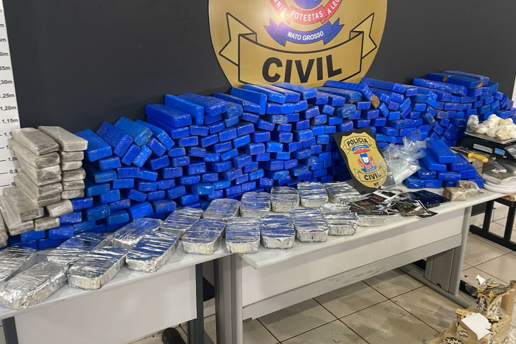 Polícia Civil apreende mais de 350 tabletes de entorpecentes de facção criminosa em Tangará da Serra