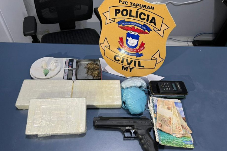 Polícia Civil apreende três quilos de cloridrato de cocaína e prende dois traficantes