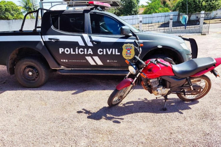 Polícia Civil recupera motocicleta furtada em Pontes e Lacerda e prende receptador