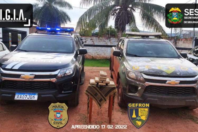 Polícia prende dois e retira tabletes de maconha de circulação na zona rural de Vila Bela da Santíssima Trindade