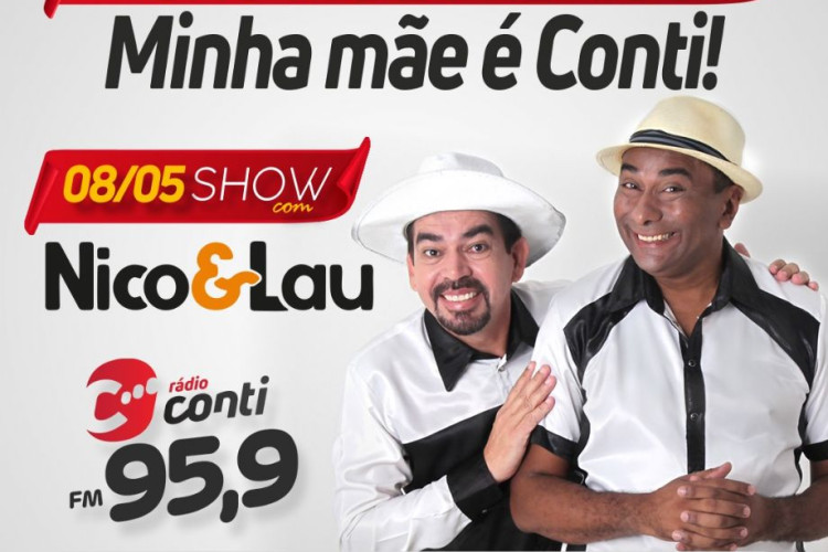 Rádio Conti lança Show de Prêmios ‘’Minha Mãe é Conti’’ com show de Nico e Lau em Pontes e Lacerda