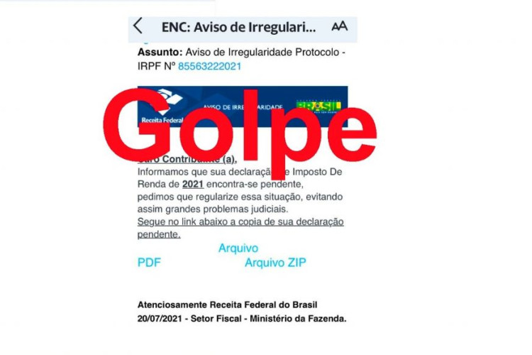 Receita Federal faz alerta de novo golpe sobre restituição de imposto