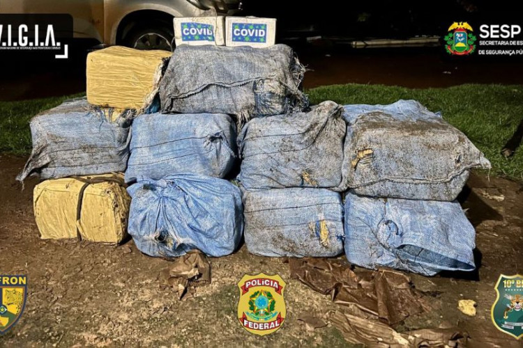 Veja o vídeo: PF apreende 400 kg de cocaína em embalagem com selo “Covid”